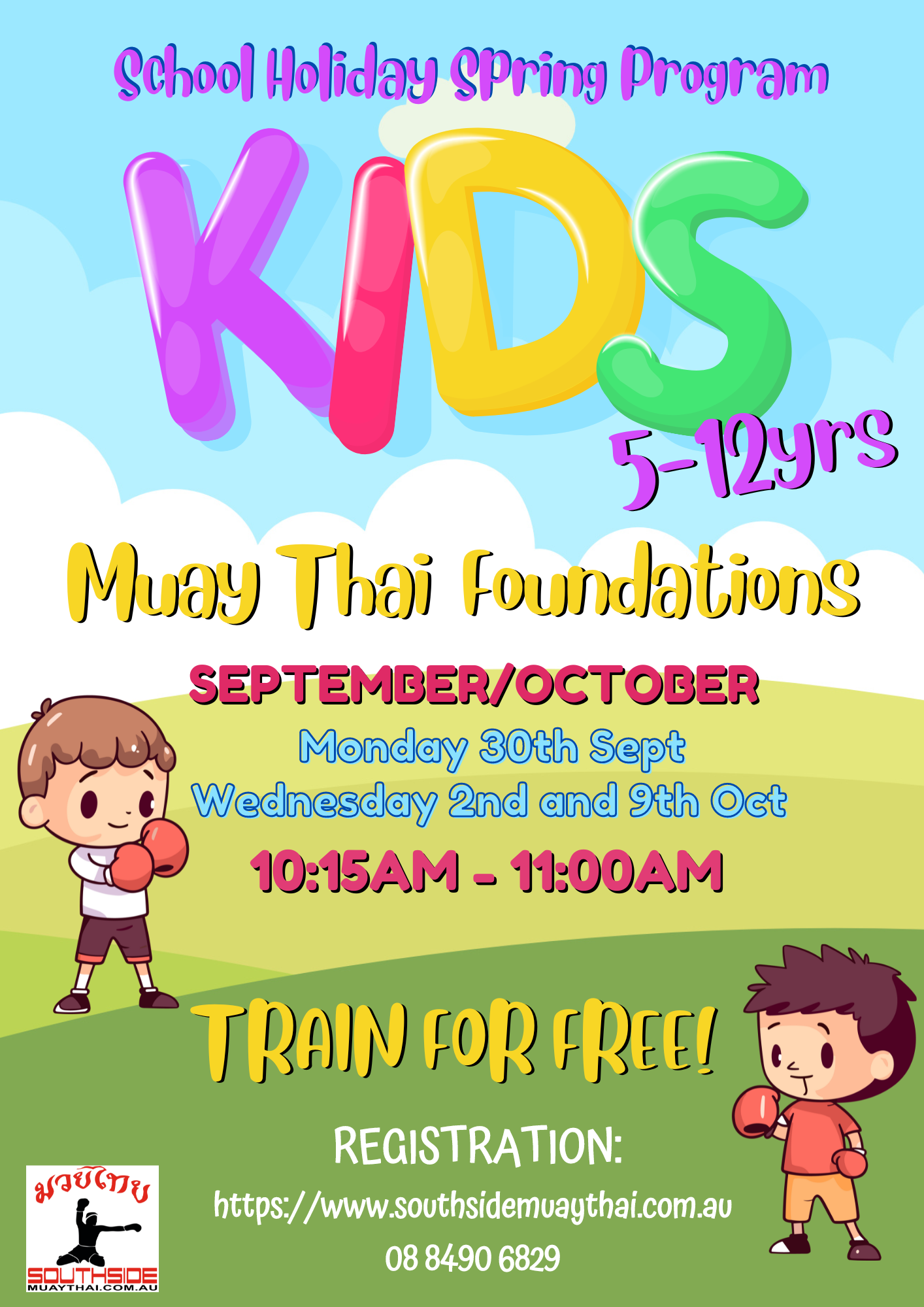 Colorful Cartoon Illustrated Kids Summer Camp Flyer (3)